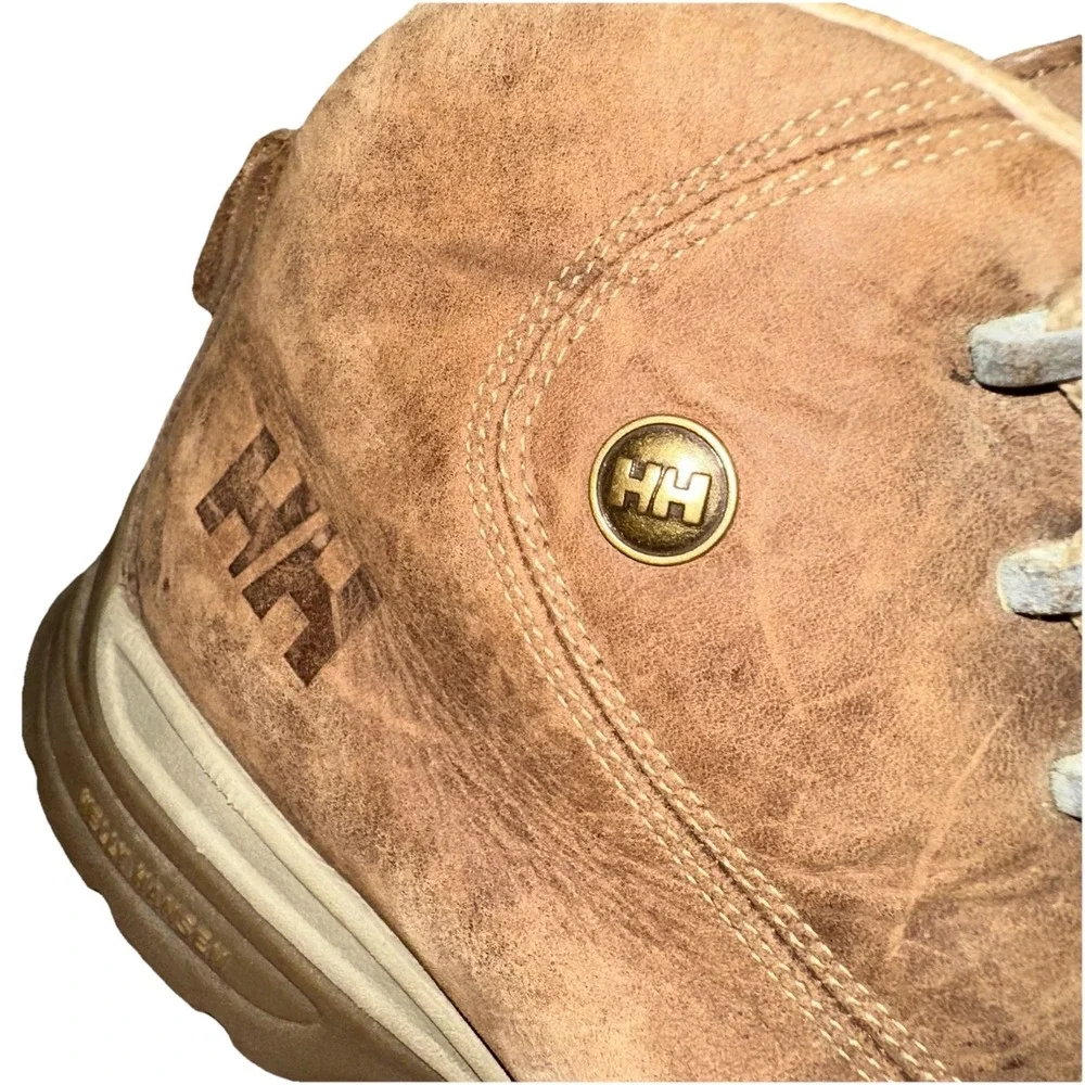 Helly Hansen Berthed Waterproof Brown Leather Hiking Boots Lace Up Mens 6.5 $140